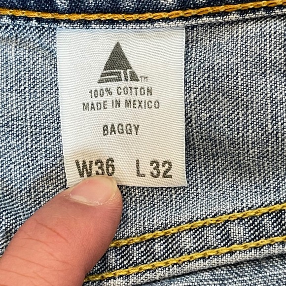 Y2K Levis Silver Tab Baggy Relaxed Fit Straight Leg Denim Jeans Blue Size 36x32 - Picture 3 of 9